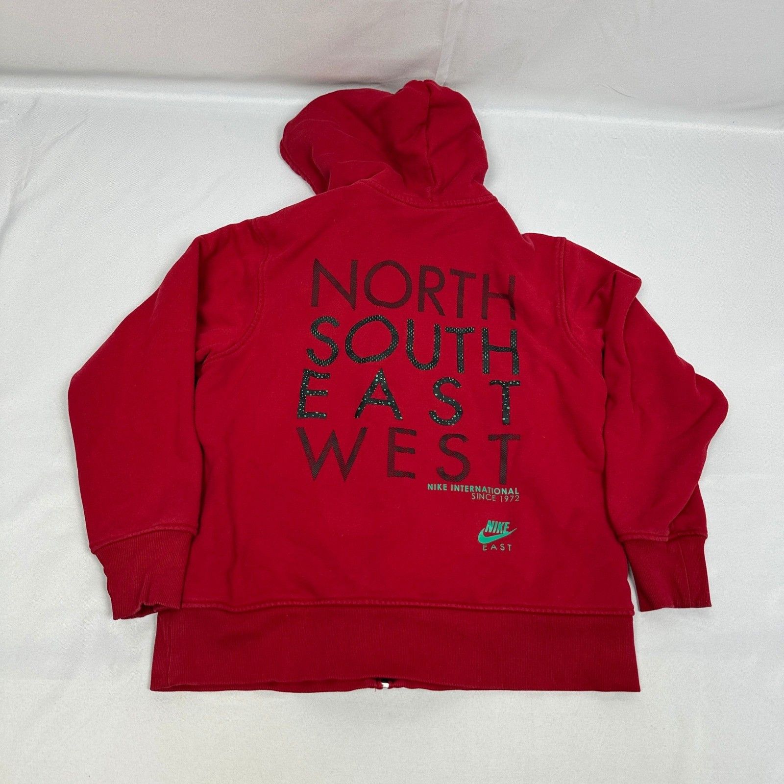 Nike Nike Sportswear Hoodie Mens Large Red Zip Up "N S E W" Size US L / EU 52-54 / 3 - 1 Thumbnail