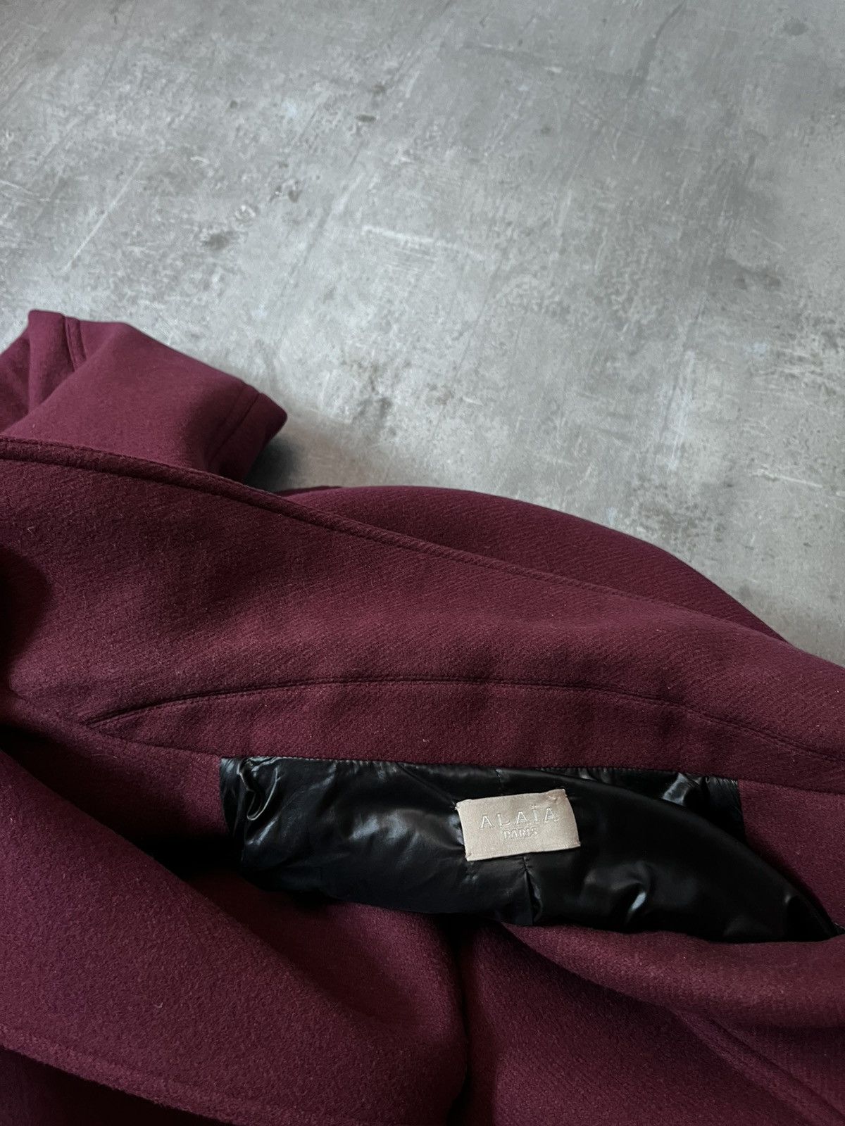 Alaia Alaia Double Breasted Burgundy Wool Coat Size M / US 6-8 / IT 42-44 - 16 Thumbnail