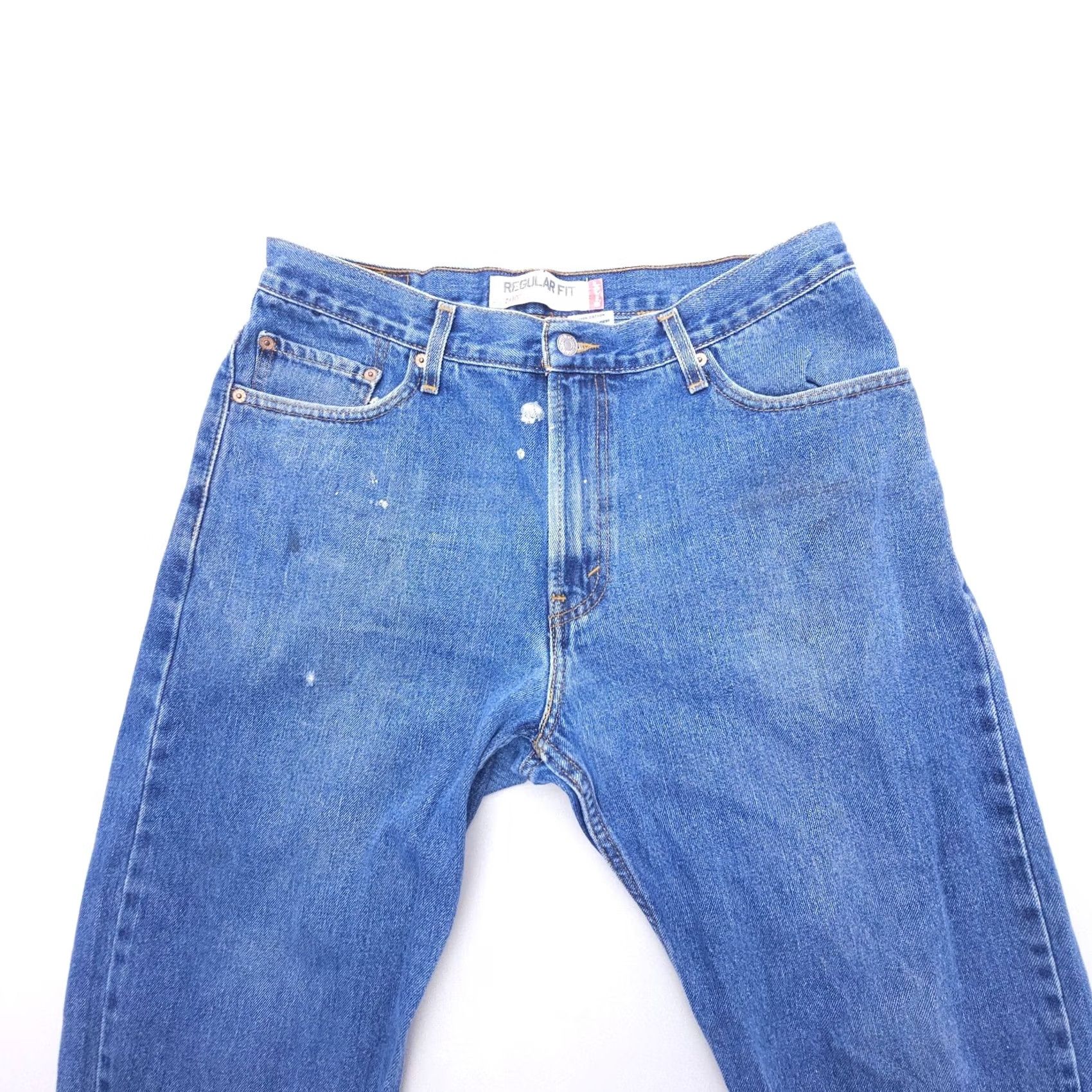 Levi's VINTAGE Levi's 505 Jeans Mens 36x36 Blue Straight Denim 90s 00s 34x32 Medium Wash Regular Pocket 5-Pocket Mens Size US 36 / EU 52 - 4 Thumbnail