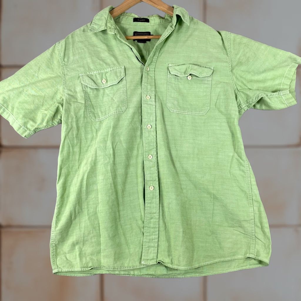 Pendleton Pendleton Warren Shirt Mens Large Green Short Sleeve Cotton Button Up Utility Size US L / EU 52-54 / 3 - 1 Thumbnail