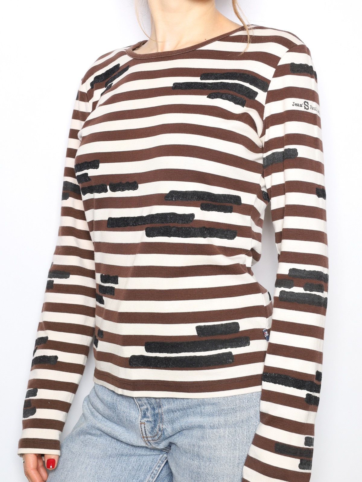 Jean Paul Gaultier Jean Paul Gaultier JPG Stripped Long Sleeve Sailor Top Tee Size S / US 4 / IT 40 - 1 Thumbnail