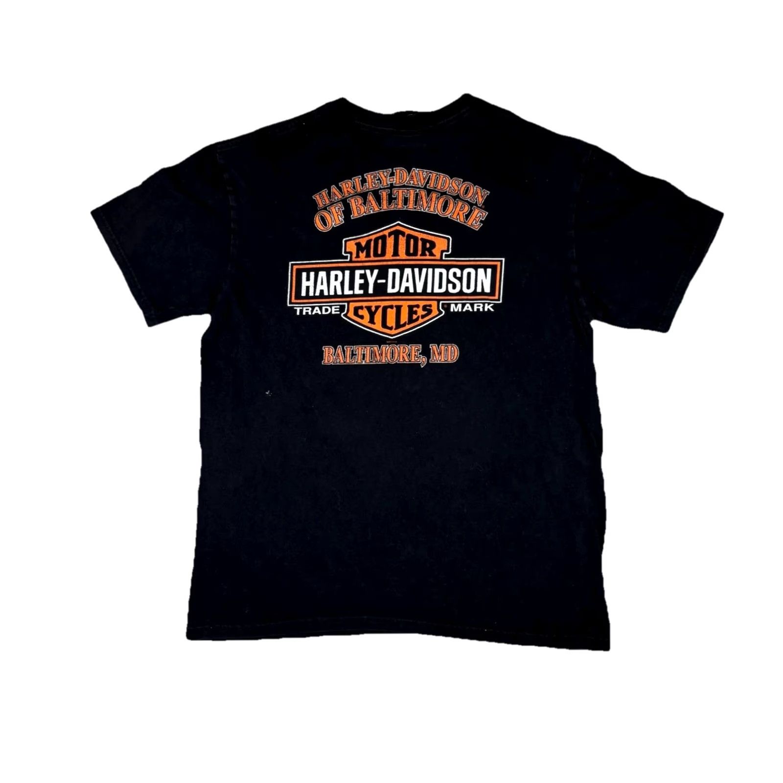 Harley Davidson VINTAGE Harley-Davidson T Shirt Biker Motorcycle Graphic Print Short Sleeve Crew Neck Double-Sided Black L Mens Size US L / EU 52-54 / 3 - 2 Thumbnail