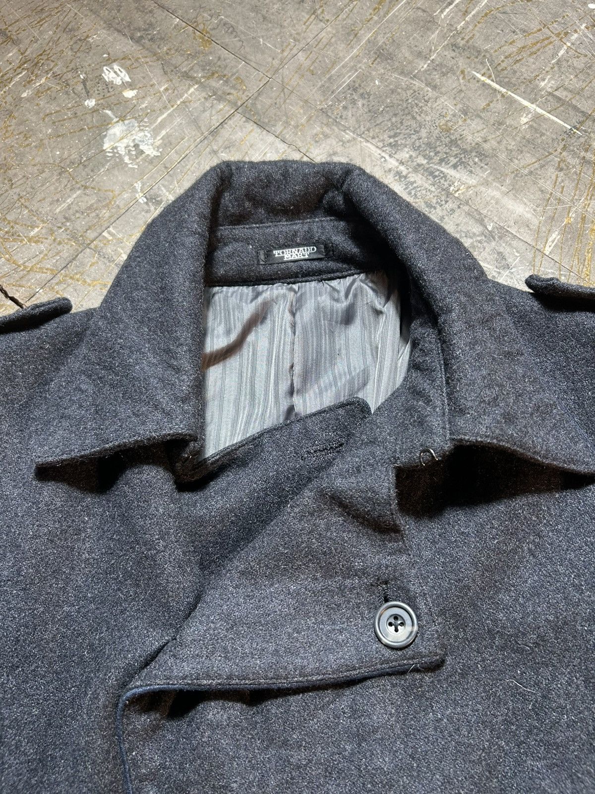 Tornado Mart Tornado Mart Japan Double Breasted Wool Coat Size L / US 10 / IT 46 - 6 Thumbnail