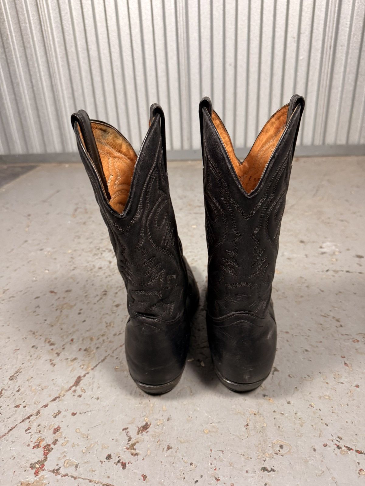 Boulet 90s Vintage Boulet Canada Made All Black Cowboy Boots Size US 7.5 / EU 40-41 - 2 Thumbnail