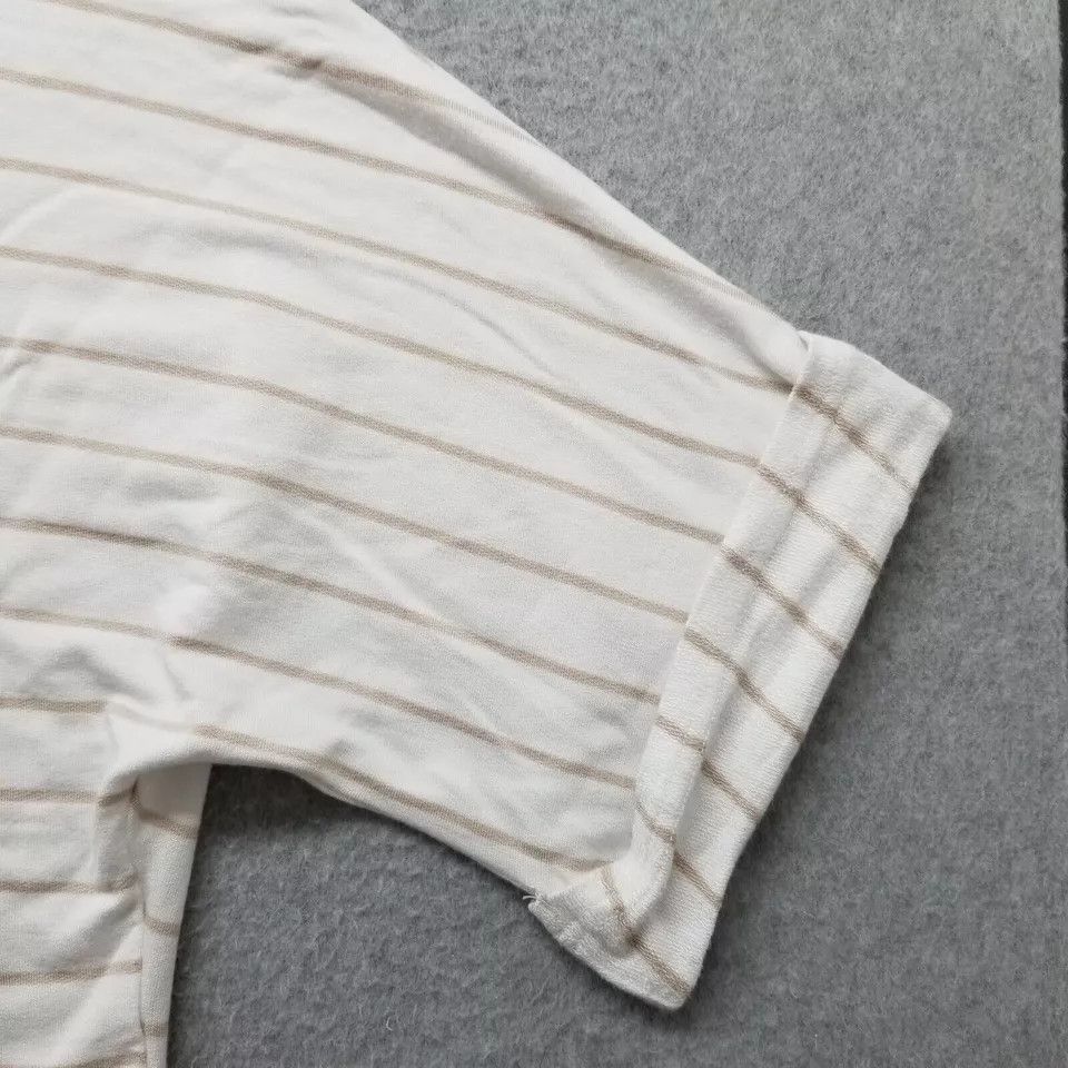 Other Melloday Shirt Womens 1X Striped Short Sleeve Rayon Blend Size ONE SIZE - 2 Thumbnail