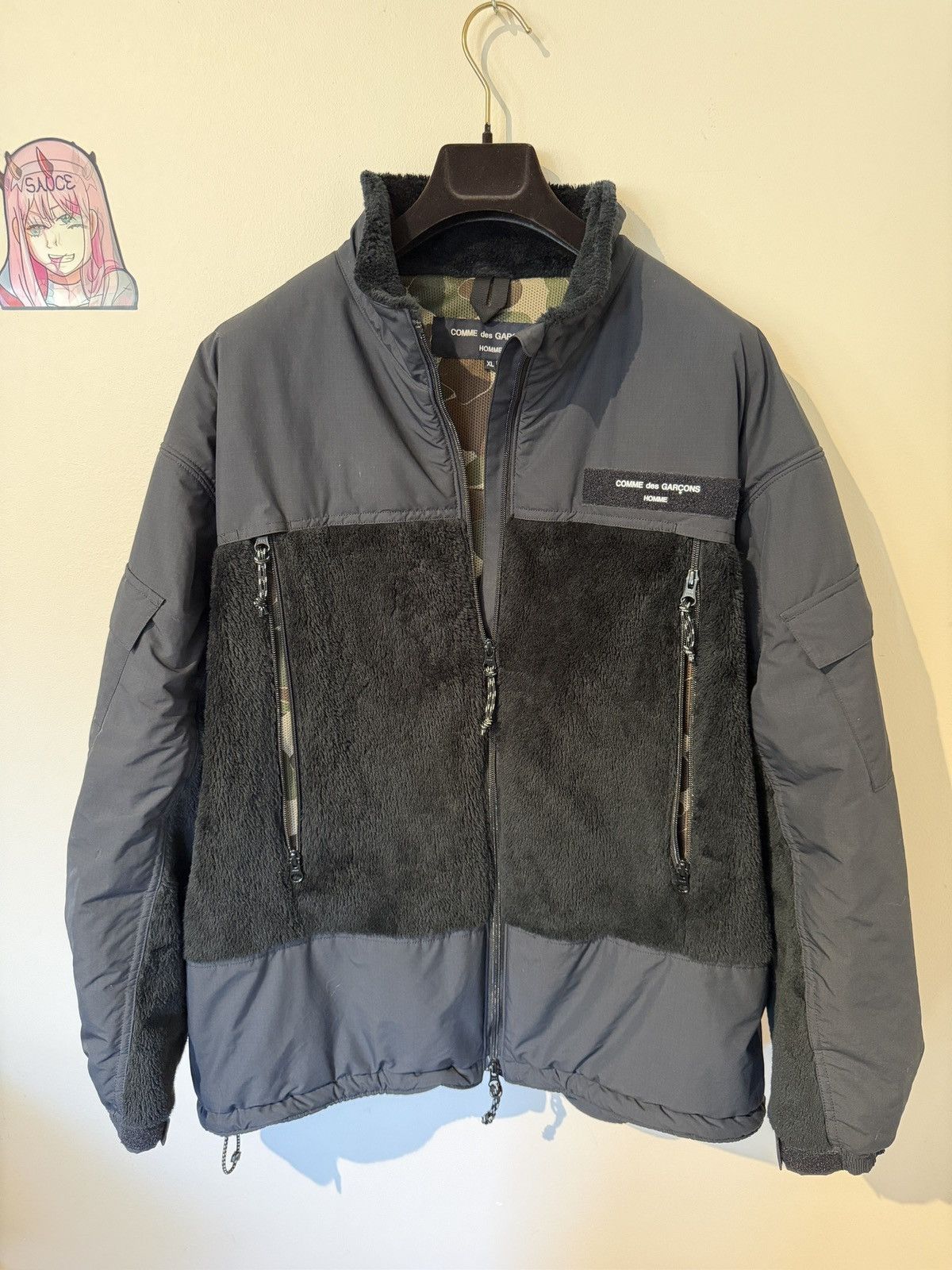 Comme des Garcons Comme des Garçons Homme Fleece Panel Zip Jacket Size US XL / EU 56 / 4 - 1 Thumbnail
