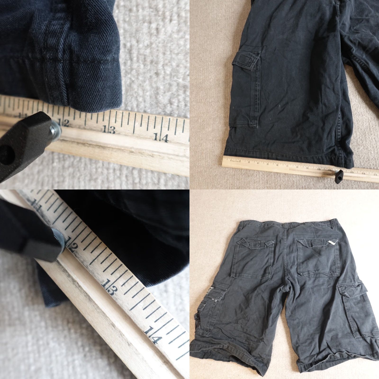 Nike VINTAGE G-UNIT Shorts Men 40 Black Cargo Solid 100% Cotton Drawstring Casual Size US 40 / EU 56 - 8 Thumbnail