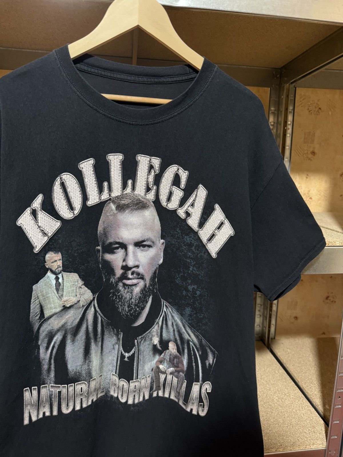 Band Tees × RUN DMC × Rap Tees Vintage 2021 Natural Born Killas Asche Kollegah T-Shirt Size US XL / EU 56 / 4 - 3 Thumbnail