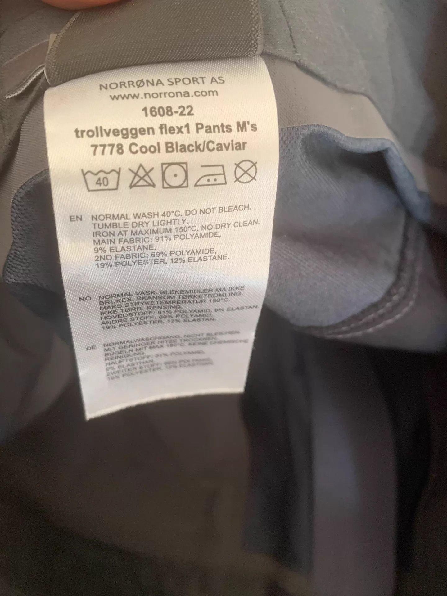 Norrona NORRONA Trollveggen Flex1 Men's Softshell Black-Grey Size US 34 / EU 50 - 7 Thumbnail