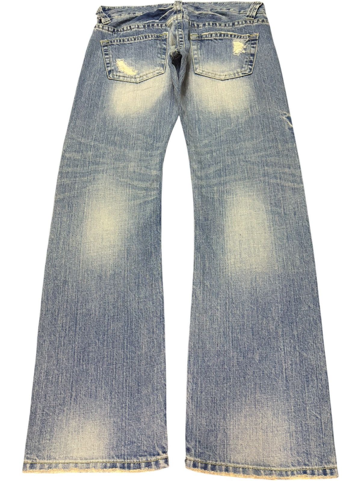 Edwin Vintage Japanese Brand Rusty Wash Distress Loose Jeans Size 32" / US 10 / IT 46 - 2 Thumbnail