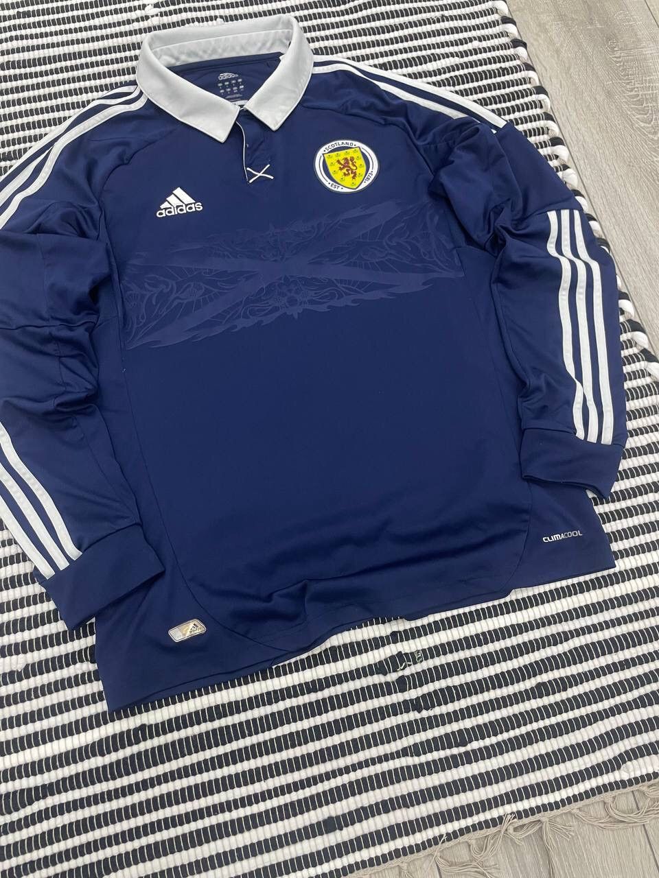 Adidas × Vintage Vintage 2011 Adidas Scotland Long Sleeve Jersey Shirt Y2K Size US L / EU 52-54 / 3 - 5 Thumbnail
