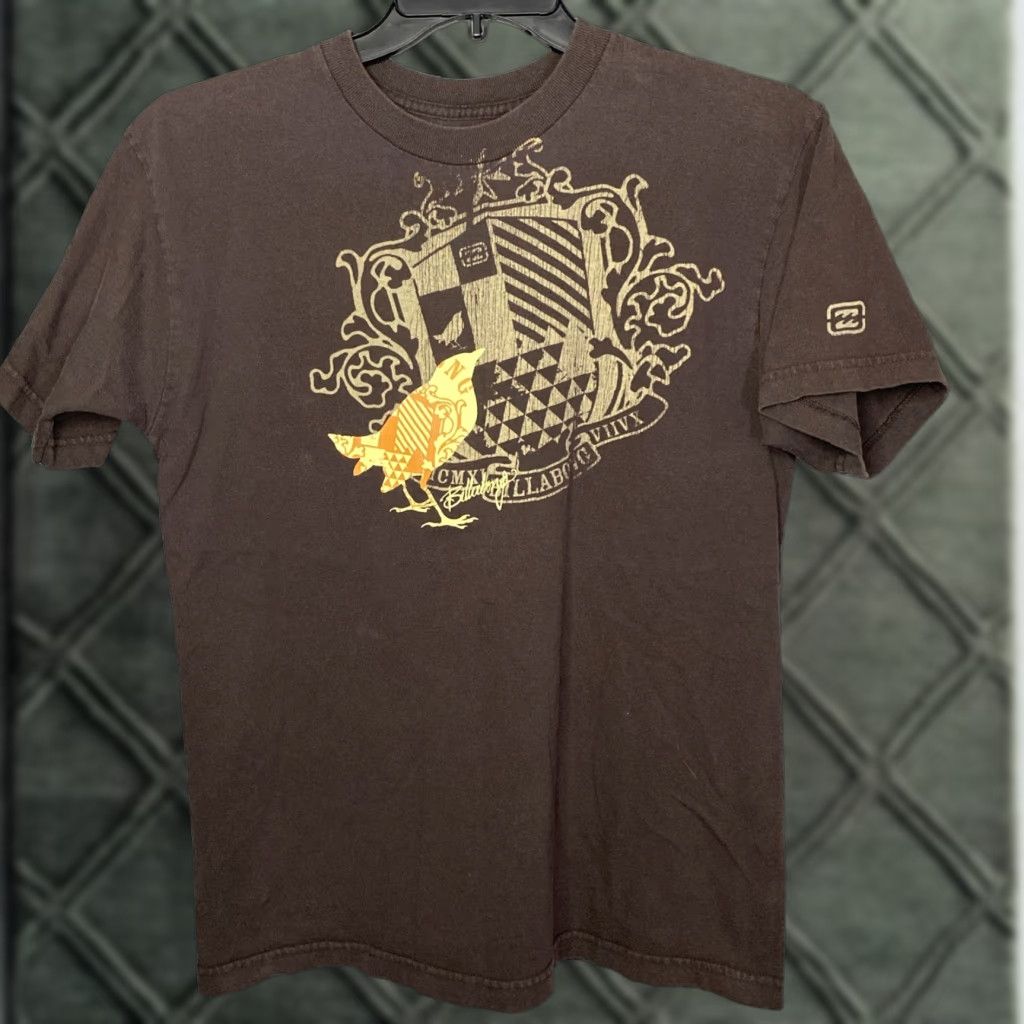 Billabong VINTAGE Billabong T-Shirt Mens M Graphic Print Crew Neck Short Sleeve Brown Black Graphic Punk Grunge Skater 2000s Y2k Goth Retro Surf Rock Mens Size US M / EU 48-50 / 2 - 1 Thumbnail