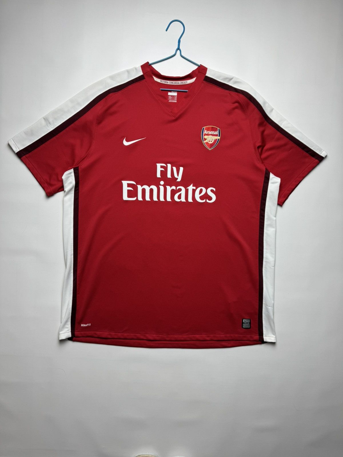 Nike Vintage 2008-2010 Arsenal Home Jersey - Nike Fly Emirates Size US XXL / EU 58 / 5 - 1 Thumbnail