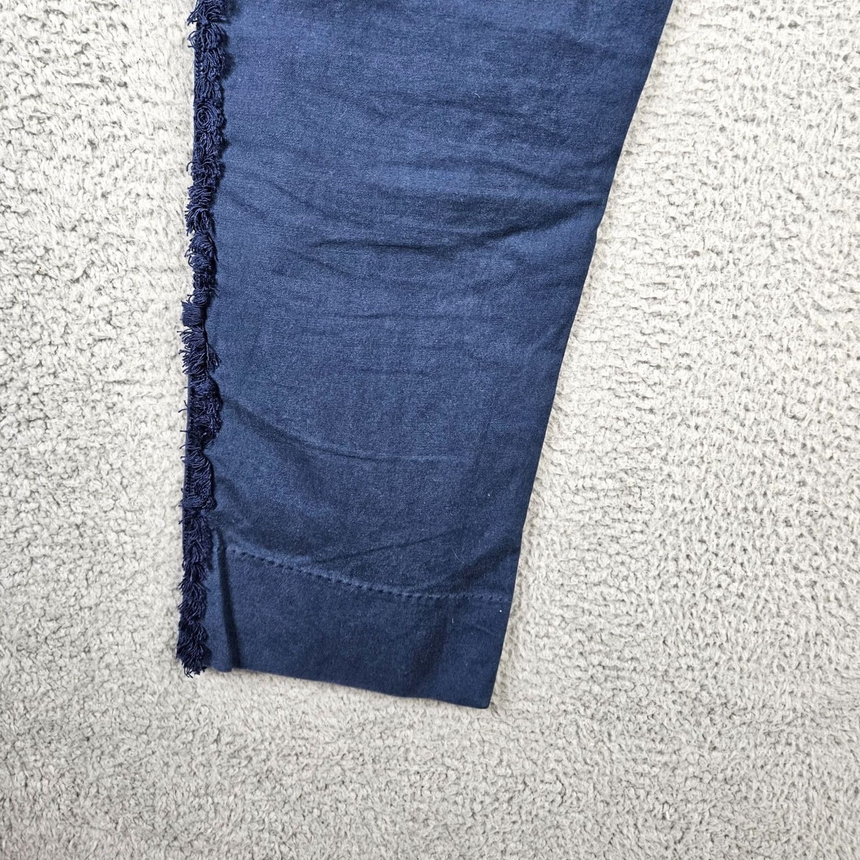 Tory Burch Tory Burch Navy blue Parden My French Fringe Casual Women's Pant Size 32 Size 24" / US 00 / IT 34 - 7 Thumbnail