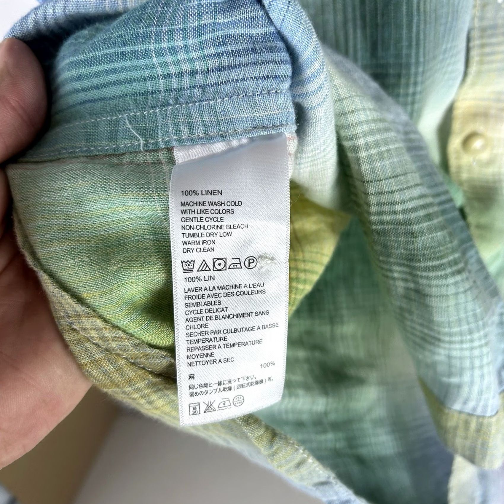Tommy Bahama Tommy Bahama Shirt Mens 100% Linen Button Up Medium Multicolor Check Short Sleeve Casual Shirt Button-Up Fans Mens Regular XS? Size US M / EU 48-50 / 2 - 6 Thumbnail