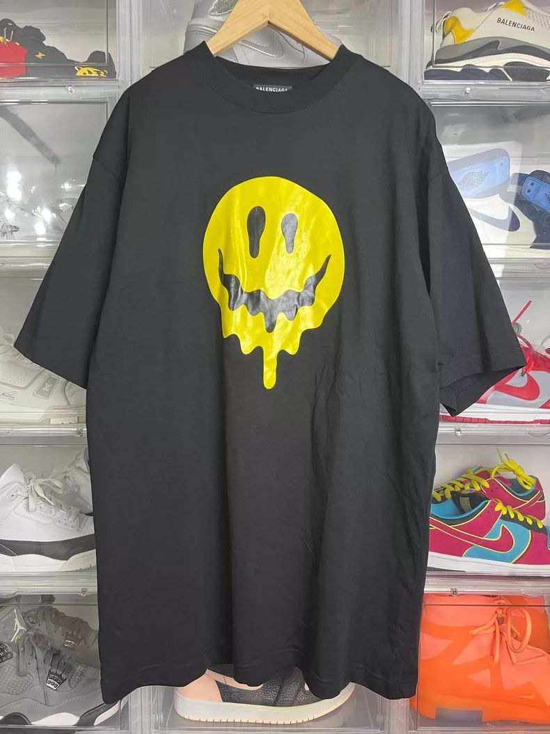Balenciaga Dissolve smiley face short sleeve black