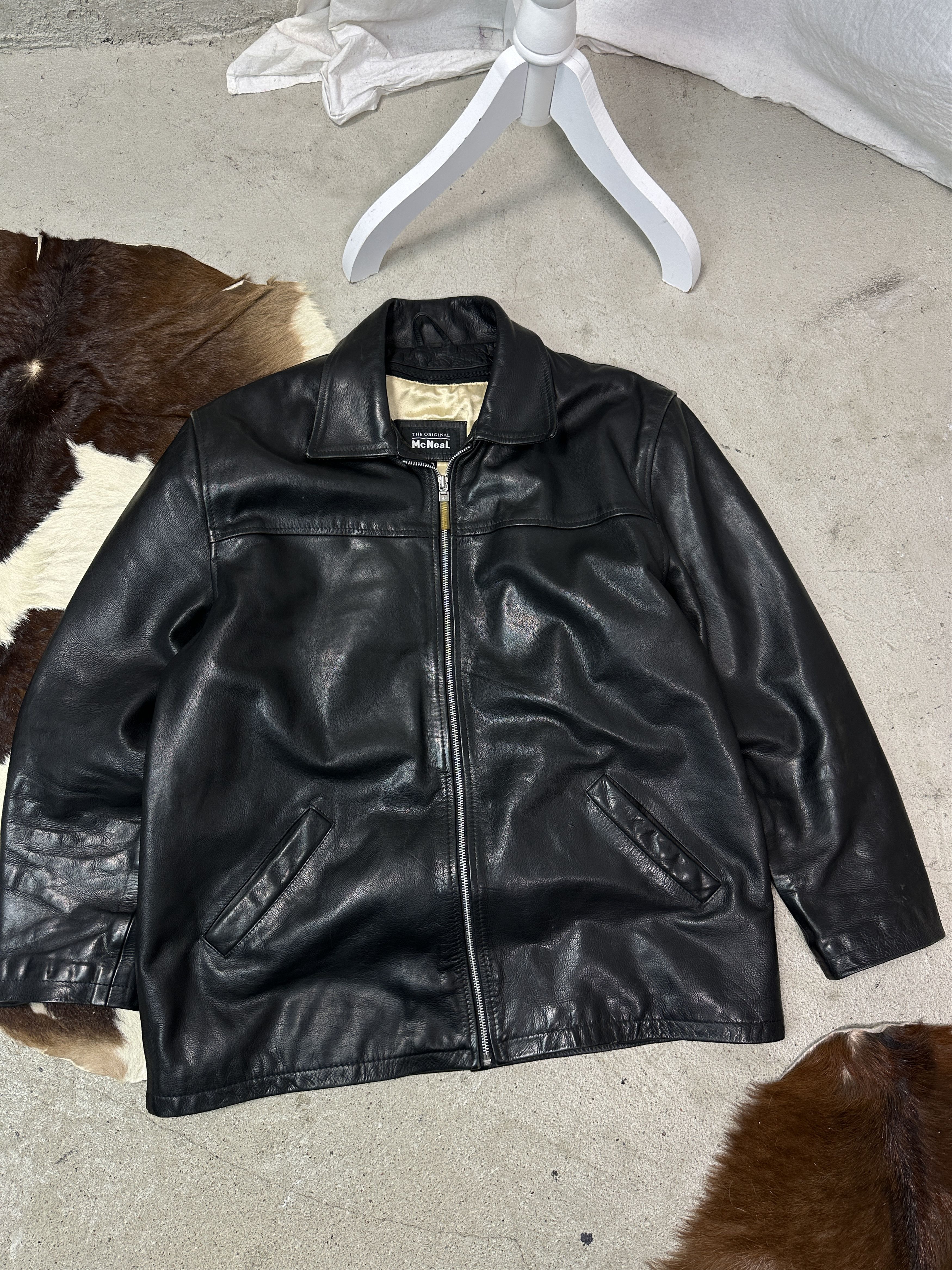Vintage Vintage Leather Grunge Biker Moto Oversize Jacket Y2K Size US XXL / EU 58 / 5 - 2 Thumbnail
