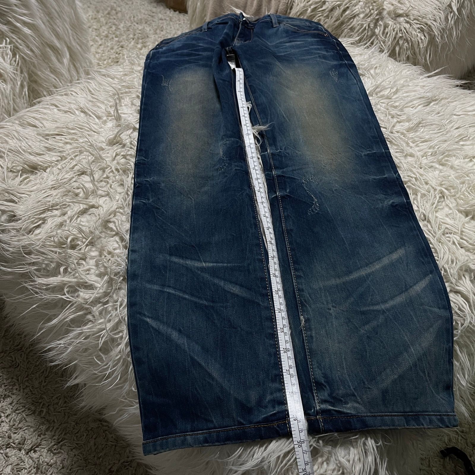Hysteric Glamour × Japanese Brand × Vintage Vintage Japanese Brand Faded Wash Low-rise Denim Jeans Blue Size 32" / US 10 / IT 46 - 11 Thumbnail