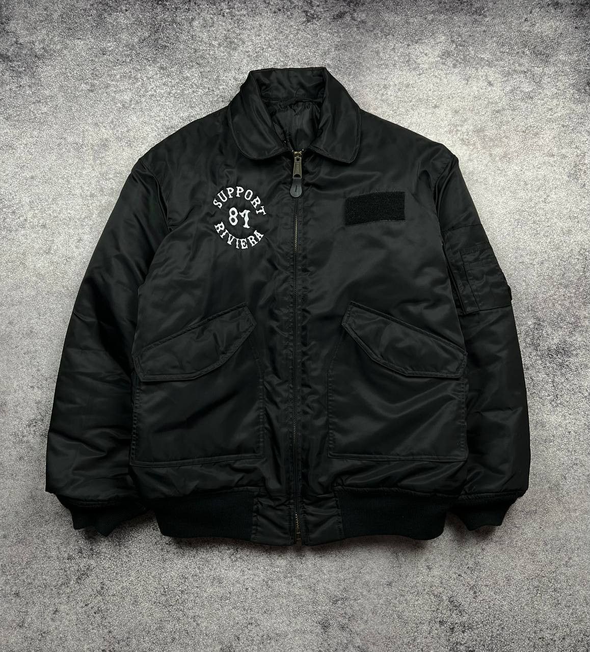 Vintage Vintage Bomber MA-1 Support Riviera 90S Streetwear Size US L / EU 52-54 / 3 - 1 Thumbnail