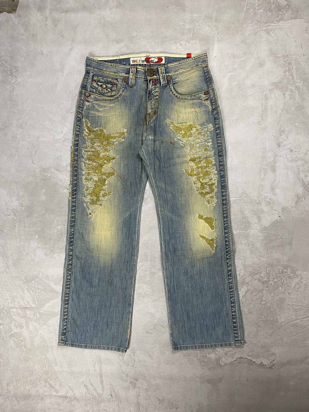 If Six Was Nine × Japanese Brand × Le Grande Bleu (L.G.B.) Take Two Boro Denim Jeans Size US 31 - 1 Thumbnail