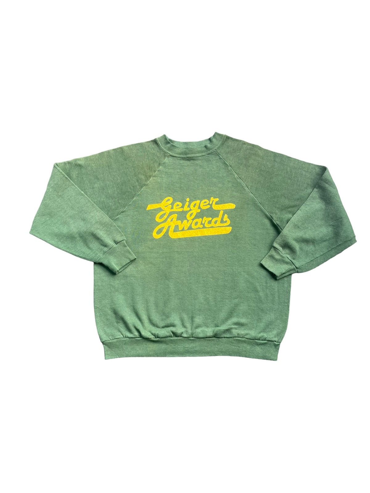 image of Made In USA x Vintage Geiger Awards Crewneck in Green, Men's (Size Large)