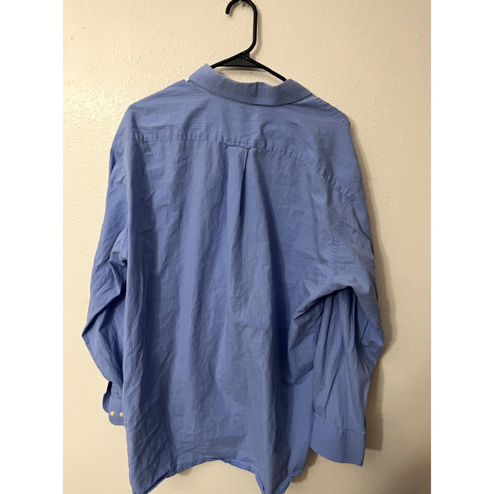 Tommy Hilfiger VINTAGE Tommy Hilfiger Button-Down Shirt Long Sleeve Striped Blue 17.5 XL Men’s Regular Fit Adult XL Button-Up Shirt Size US XL / EU 56 / 4 - 3 Thumbnail