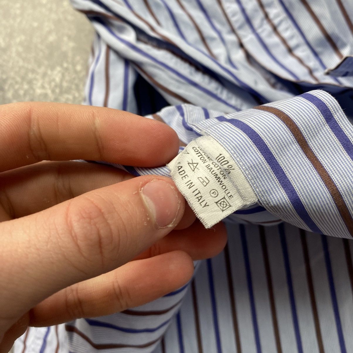 Etro Vintage Etro Milano Basic blue luxury rare Oldmoney shirt Size US S / EU 44-46 / 1 - 9 Thumbnail