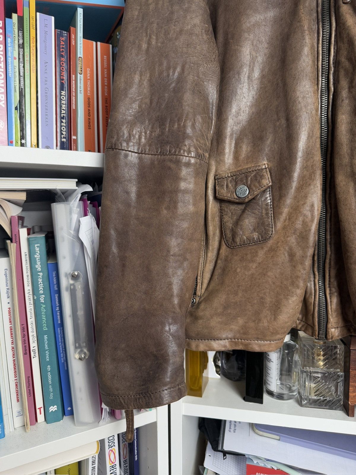 Gypsy × Vintage Vintage Gipsy Leather moto biker jacket XL avirex belstaff Size US XL / EU 56 / 4 - 4 Thumbnail