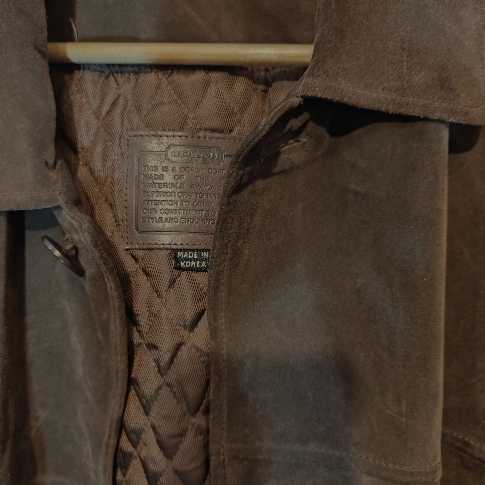 Coach Vintage Coach Brown Suede Leather Car Coat Jacket Size US L / EU 52-54 / 3 - 5 Thumbnail