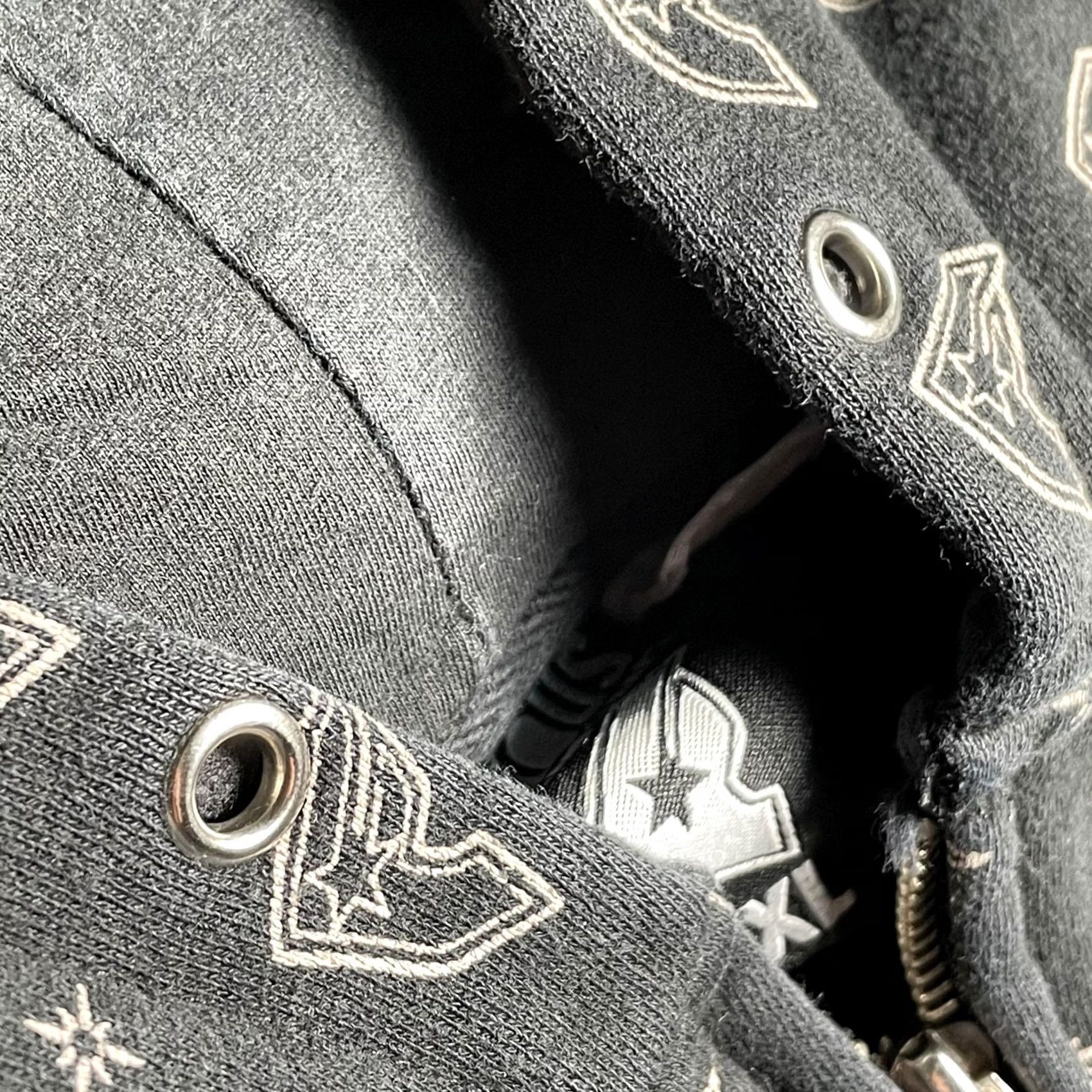 Barker Famous Stars And Straps Hoodie Mens XL All over print Zip Up Travis Barker y2K Graphic Print Hooded Full Zip Size US XL / EU 56 / 4 - 7 Thumbnail