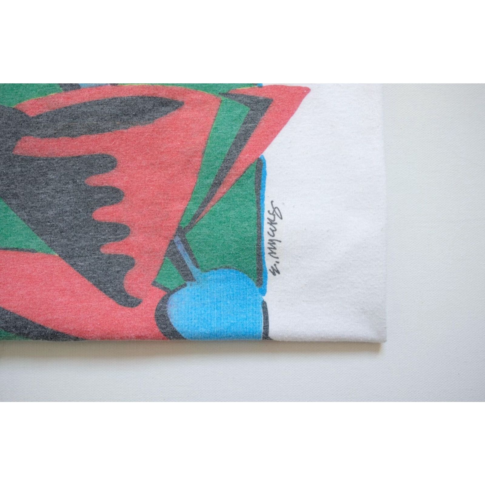 Fruit Of The Loom VINTAGE Fruit of the Loom 90s 80s ART T SHIRT GRAPHIC OKLAHOMA CITY COFFEE RED CUP M White Mens T-Shirt Size US M / EU 48-50 / 2 - 5 Thumbnail