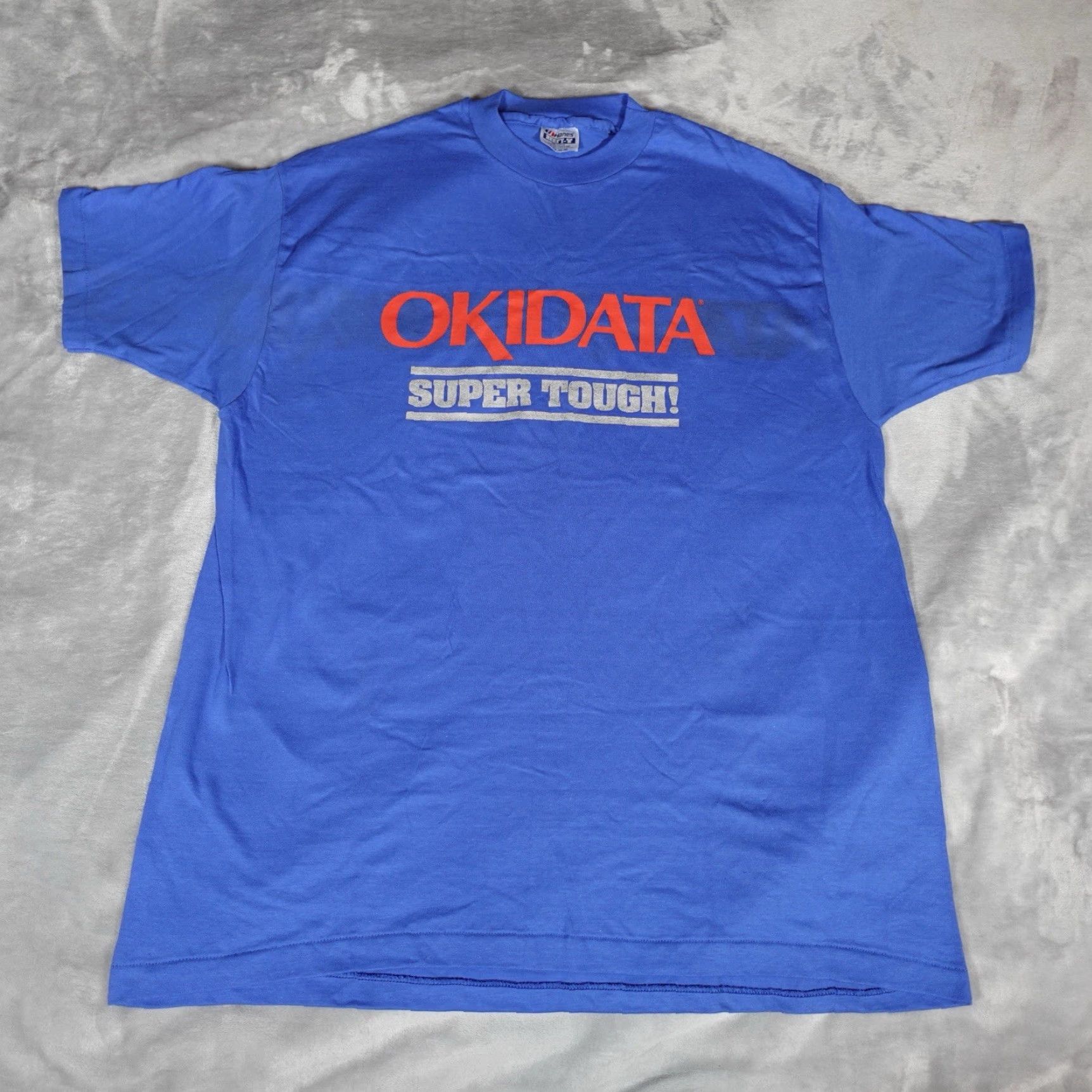 Vintage VINTAGE Oki Electronics Promo T Shirt Mens XL Blue 90s Shirt Mens XL Blue 90s Vintage T-Shirt Logo Graphic Print United States Made in USA 1990s Men Size US XL / EU 56 / 4 - 2 Thumbnail