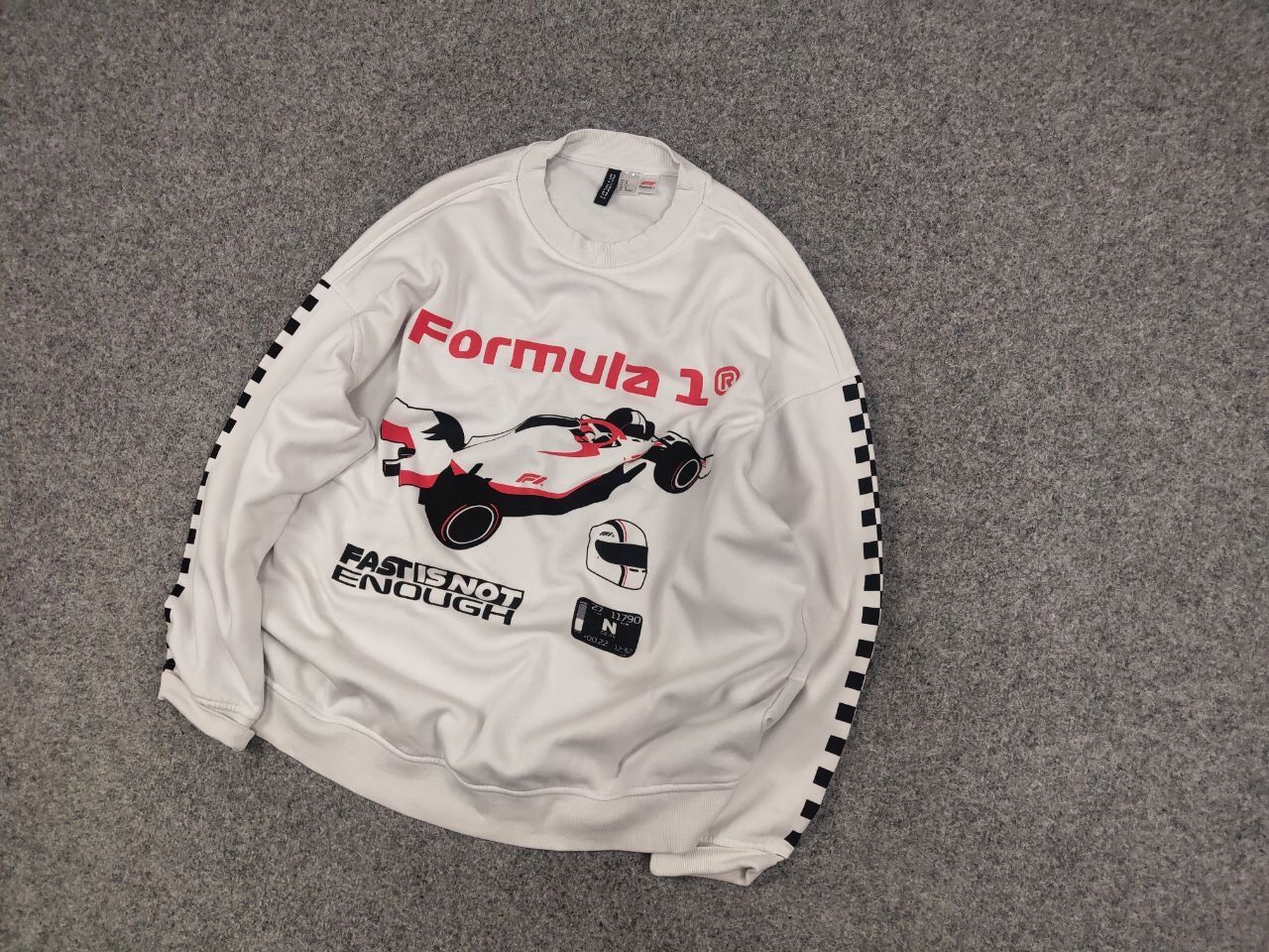 Formula 1 Formula 1 Classic Racing H&M logo Oversized Sweatshirt Size M / US 6-8 / IT 42-44 - 3 Thumbnail
