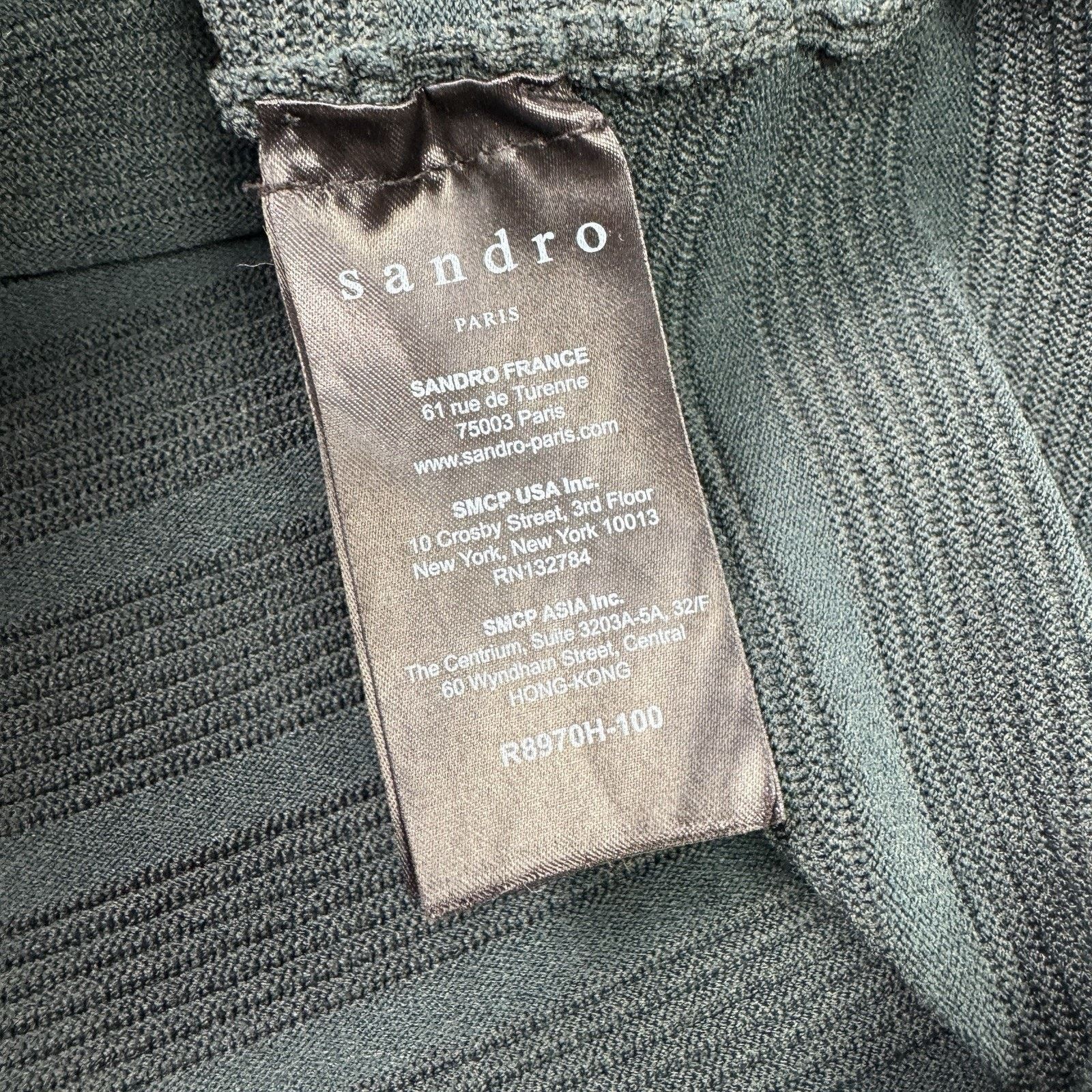 Sandro Sandro Kady A-line Dress With Eyelet Detail Size Green Mini Size XS / US 0-2 / IT 36-38 - 9 Thumbnail