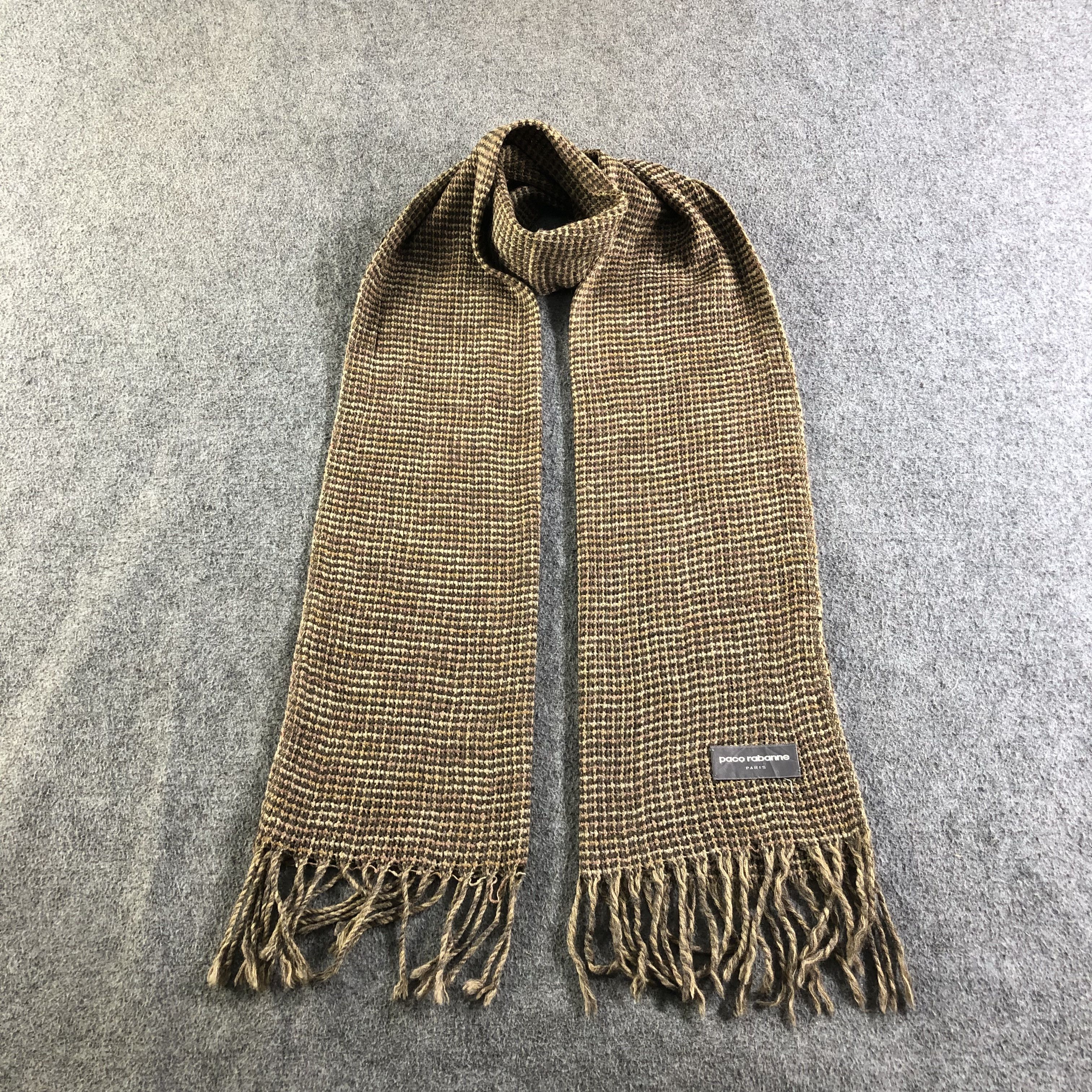 Vintage Paco Rabanne Wool Scarf Muffler Neckwear V2169 Size ONE SIZE - 1 Thumbnail