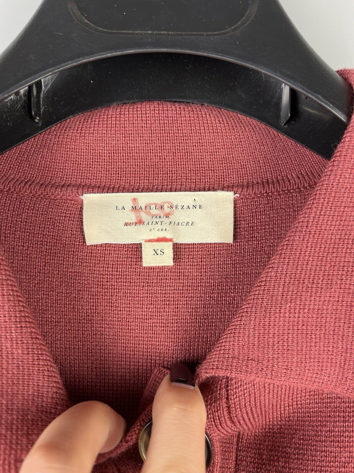 Sezane Sezane Womens Wool Knit Cropped Blazer Jacket Size XS / US 0-2 / IT 36-38 - 16 Thumbnail
