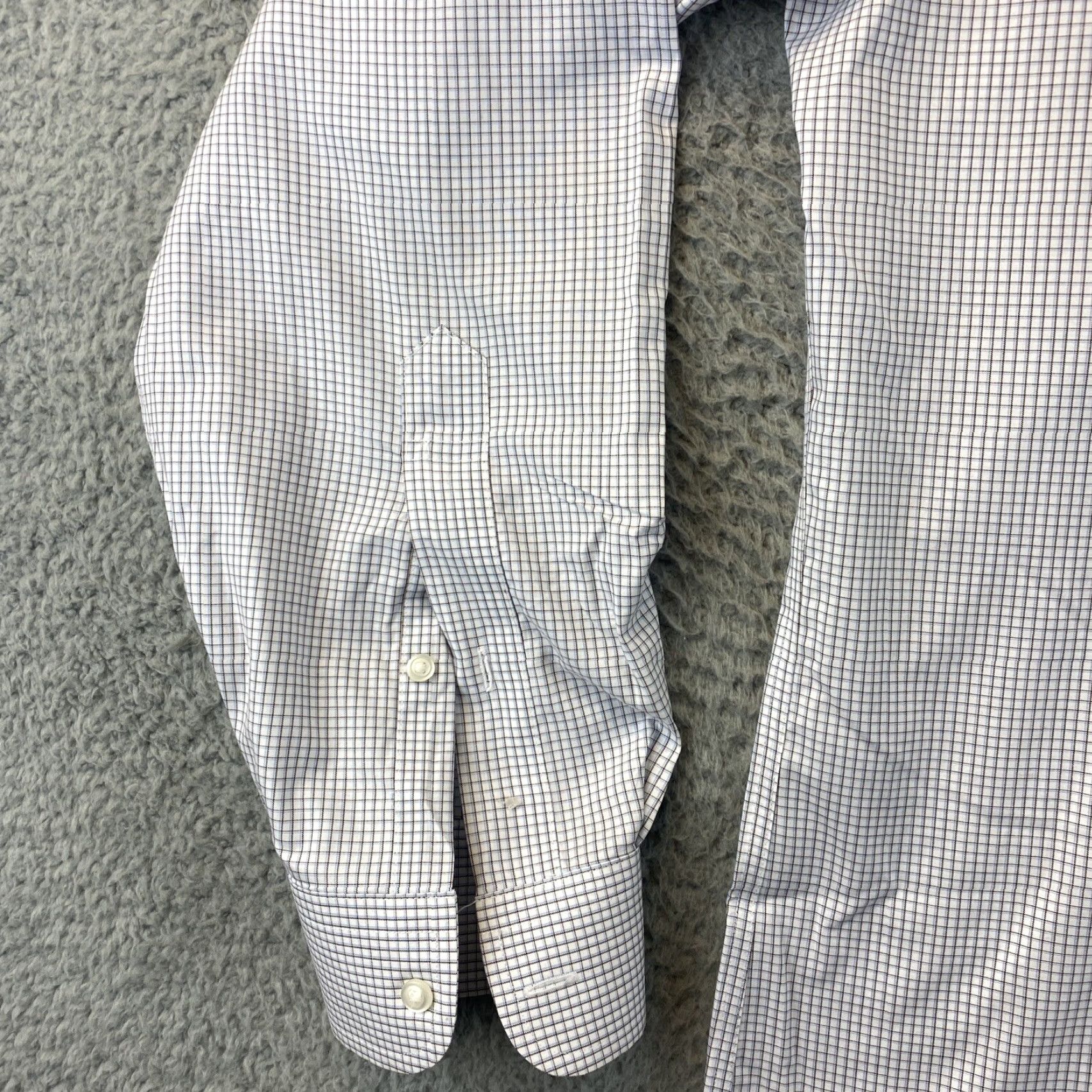 Jos. A. Bank Jos. A. Bank Men's Dress Shirt Cotton Plaid Long Sleeve Regular 16.5 Beige Gray Business Casual Size US L / EU 52-54 / 3 - 5 Thumbnail