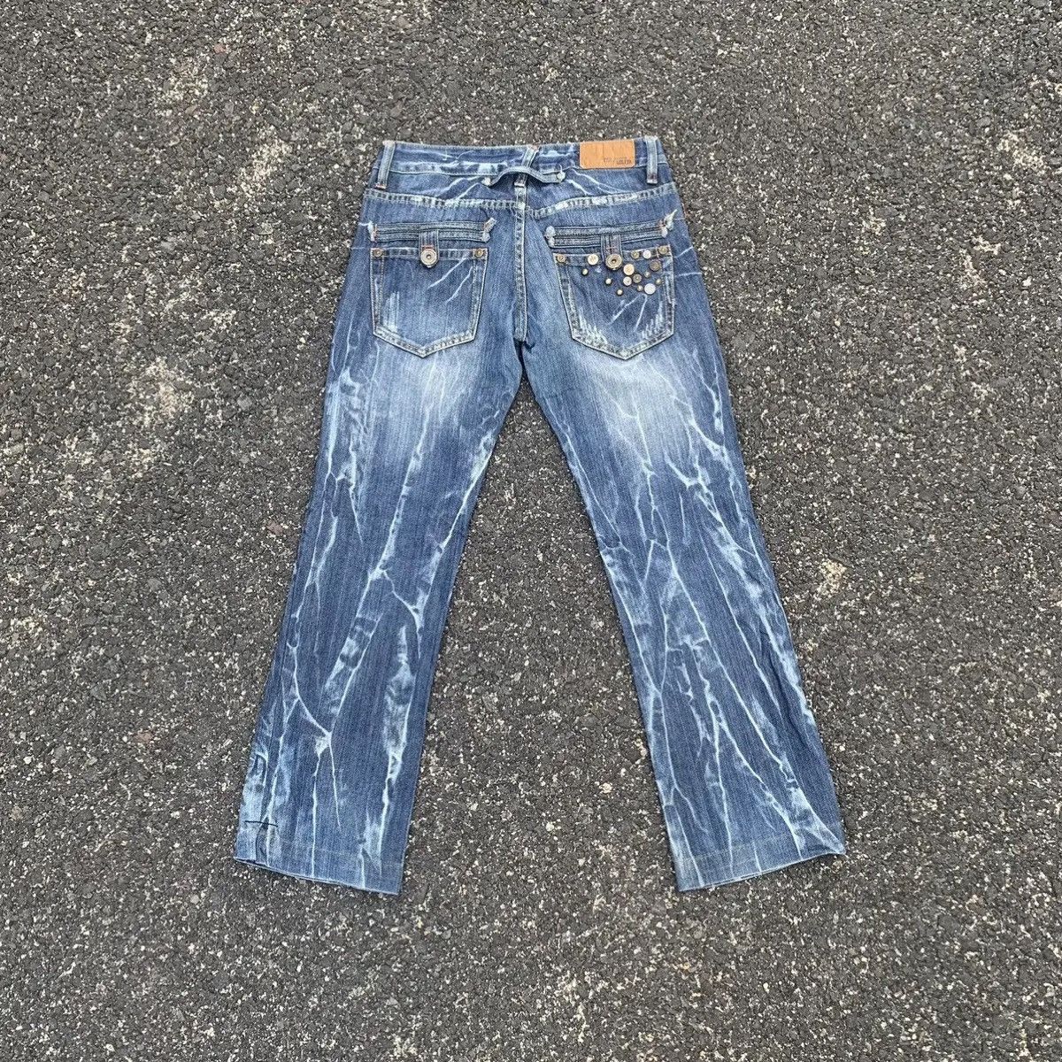 14th Addiction ⚡️BEST OFFER⚡️Thunderstruck Cinch Back Denim VERY RARE Pants Size US 32 / EU 48 - 13 Thumbnail