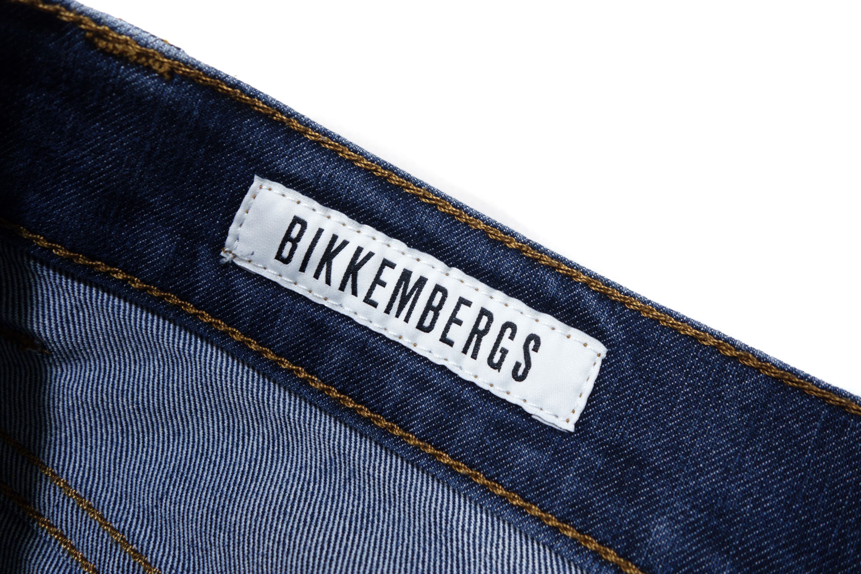 Dirk Bikkembergs Logo Slim Fit Dark Stretch Jeans Size US 31 - 7 Thumbnail