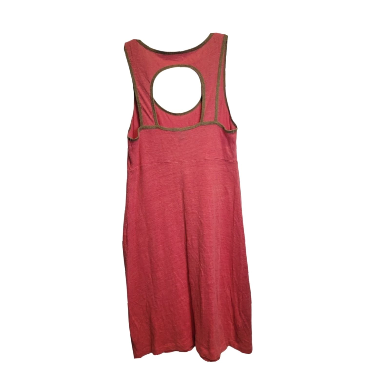 Tommy Bahama Coral Linen Dress Women's Size S Sleeveless Fit & Flare Casual