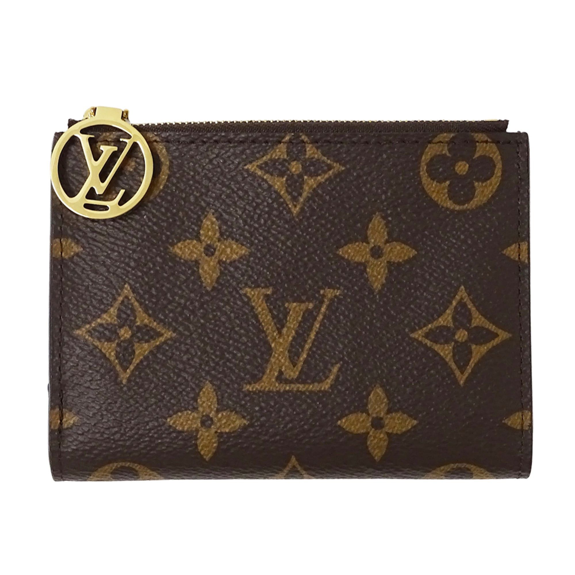 Louis Vuitton Louis Vuitton Women's Monogram Bi-fold Wallet Portefeuille Lisa Blue Olympe M83605 Brown Light Size ONE SIZE - 1 Thumbnail