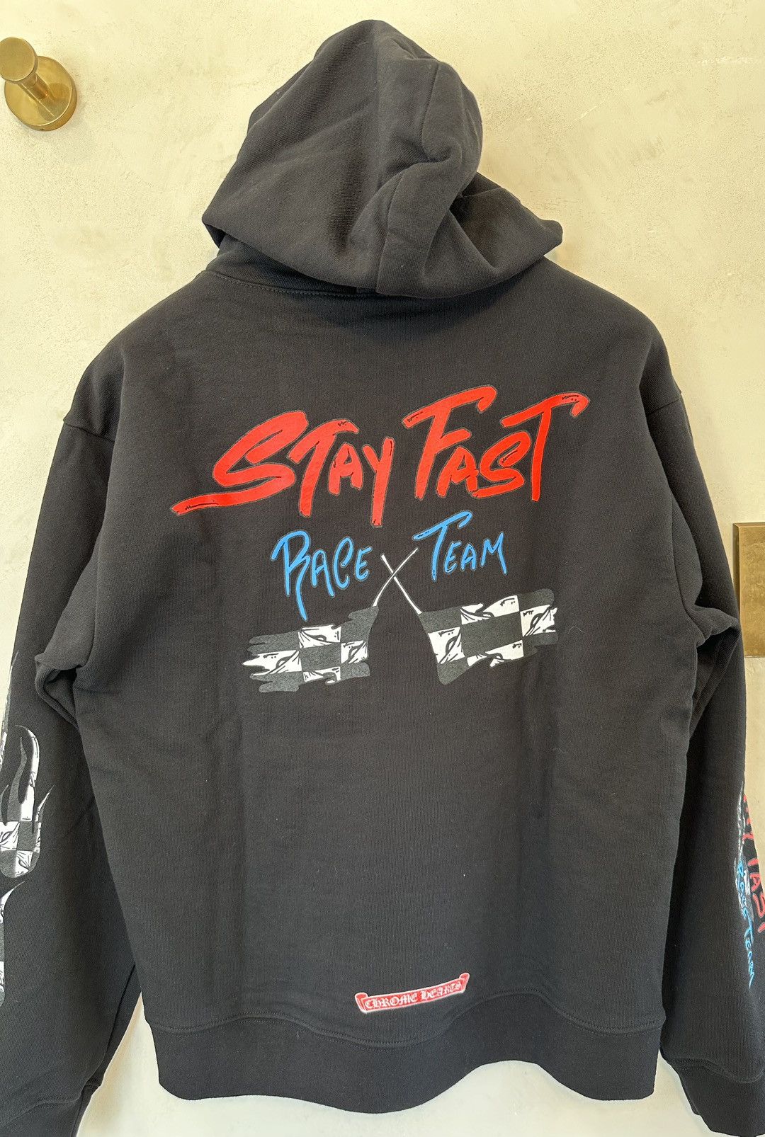 image of Chrome Hearts Matty Boy Stay Fast Hoodie in Black, Men's (Size Medium)