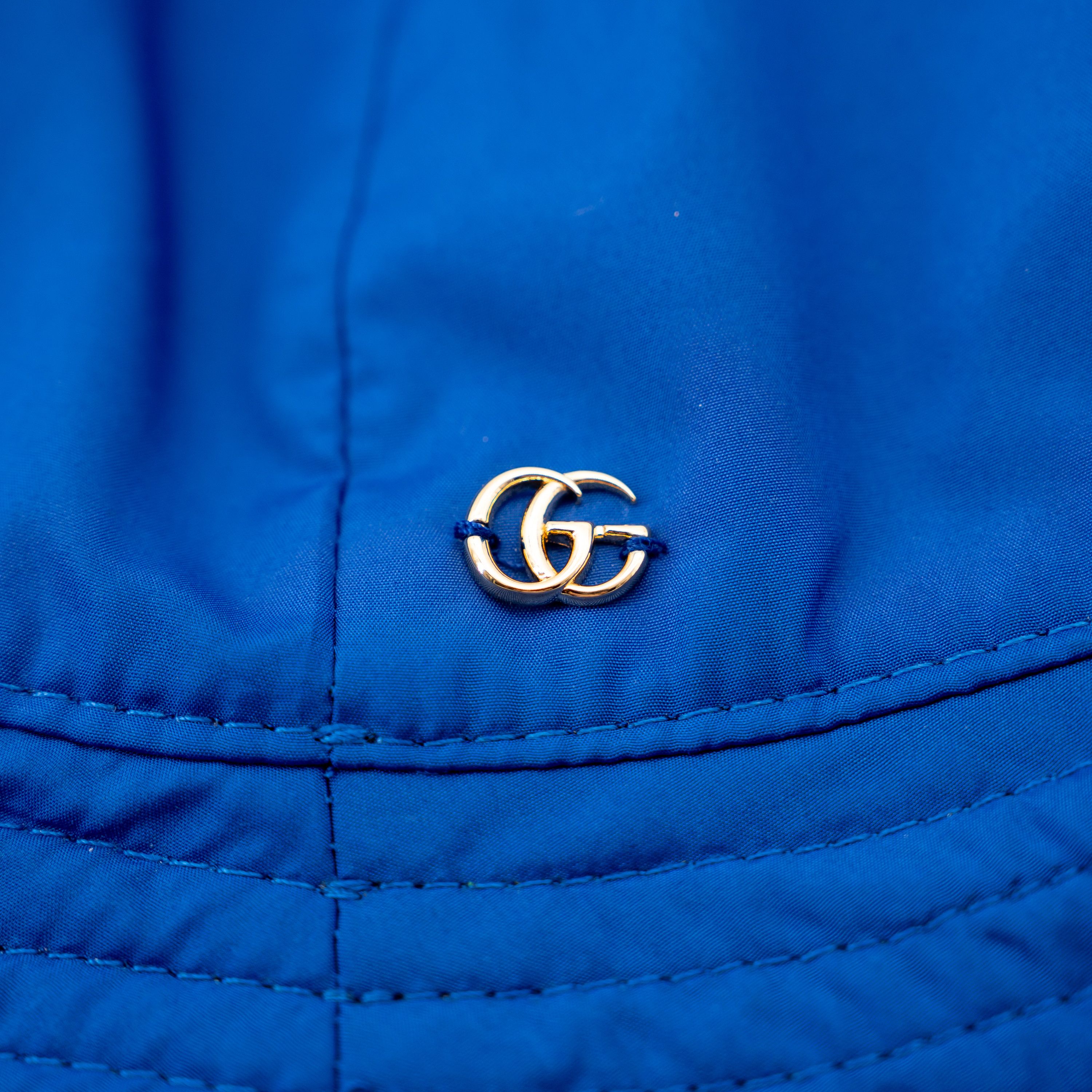 Gucci size S - Gucci GG Blue Brella Cloche Bucket Hat Cap Size ONE SIZE - 6 Thumbnail