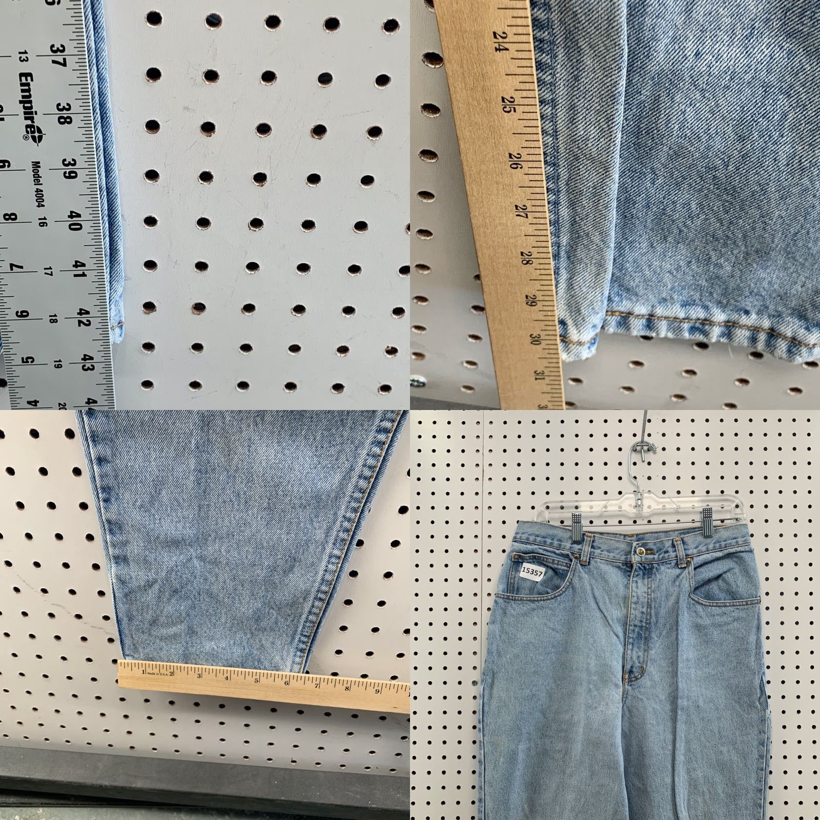 Denime VINTAGE Lawmen Jeans Womens 32x31 Light Wash Denim Embroidered Pocket Tapered Jeans Size 24" / US 00 / IT 34 - 9 Thumbnail