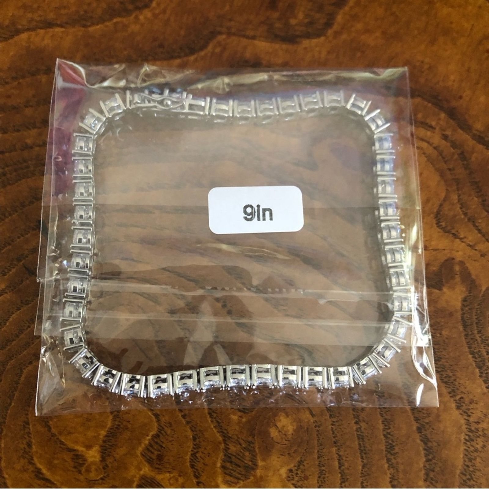 Jewelry Men’s 5mm round cubic zirconia 14k silver plated bracelet 9” Size ONE SIZE - 15 Thumbnail