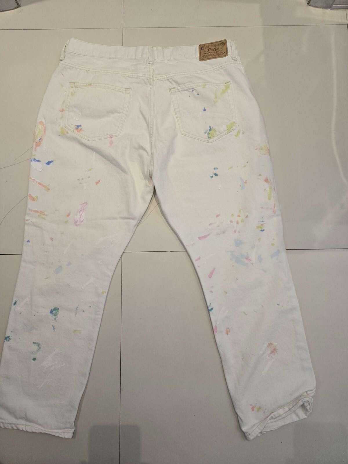 Polo Ralph Lauren Polo Ralph Lauren Avery Paint Splatter White Artist Jeans Size US 32 / EU 48 - 6 Thumbnail