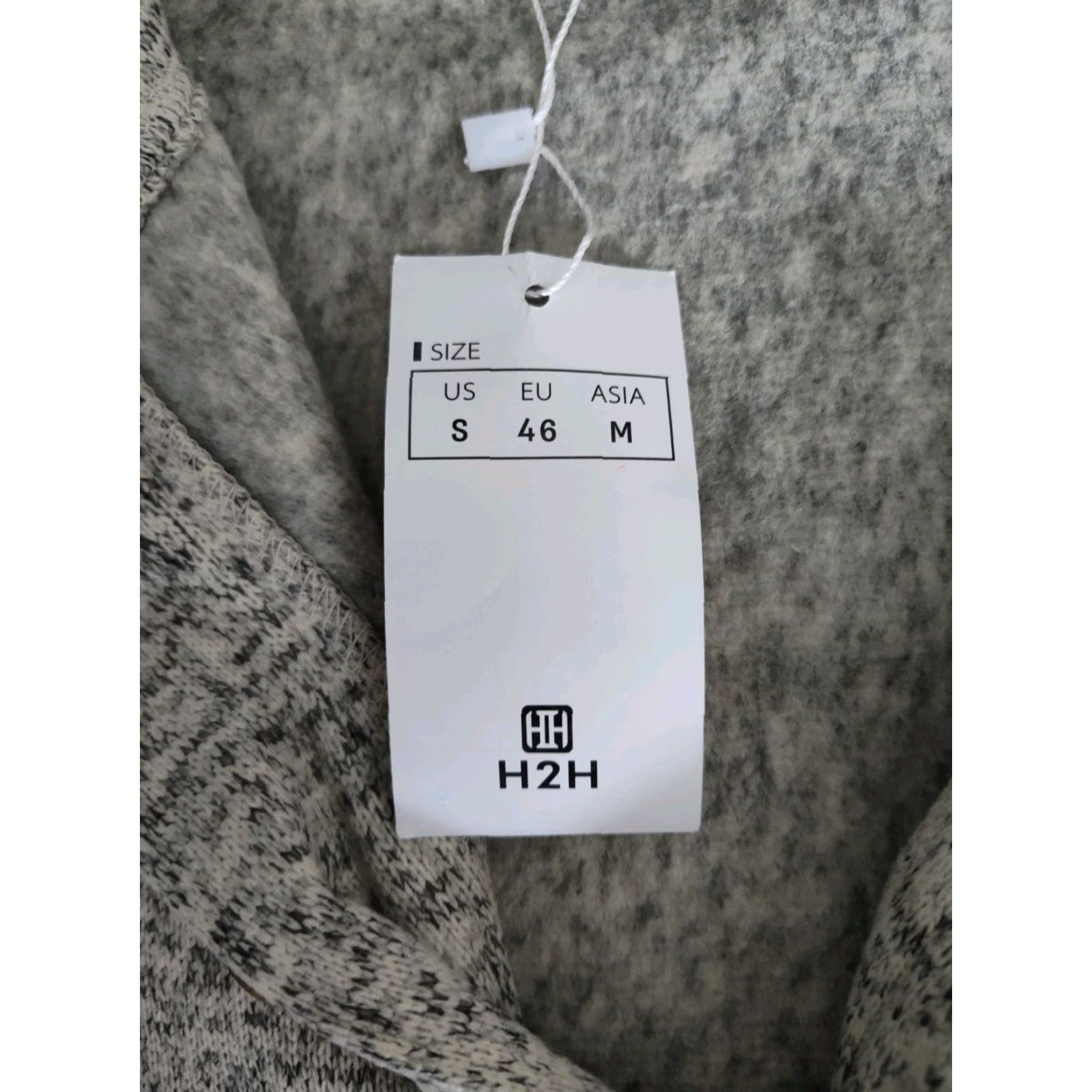 Vintage H 2H Mens S Cream Gray Marled Knit Pullover Sweater 1/4 Button Mock Neck NWT S Size US S / EU 44-46 / 1 - 3 Thumbnail