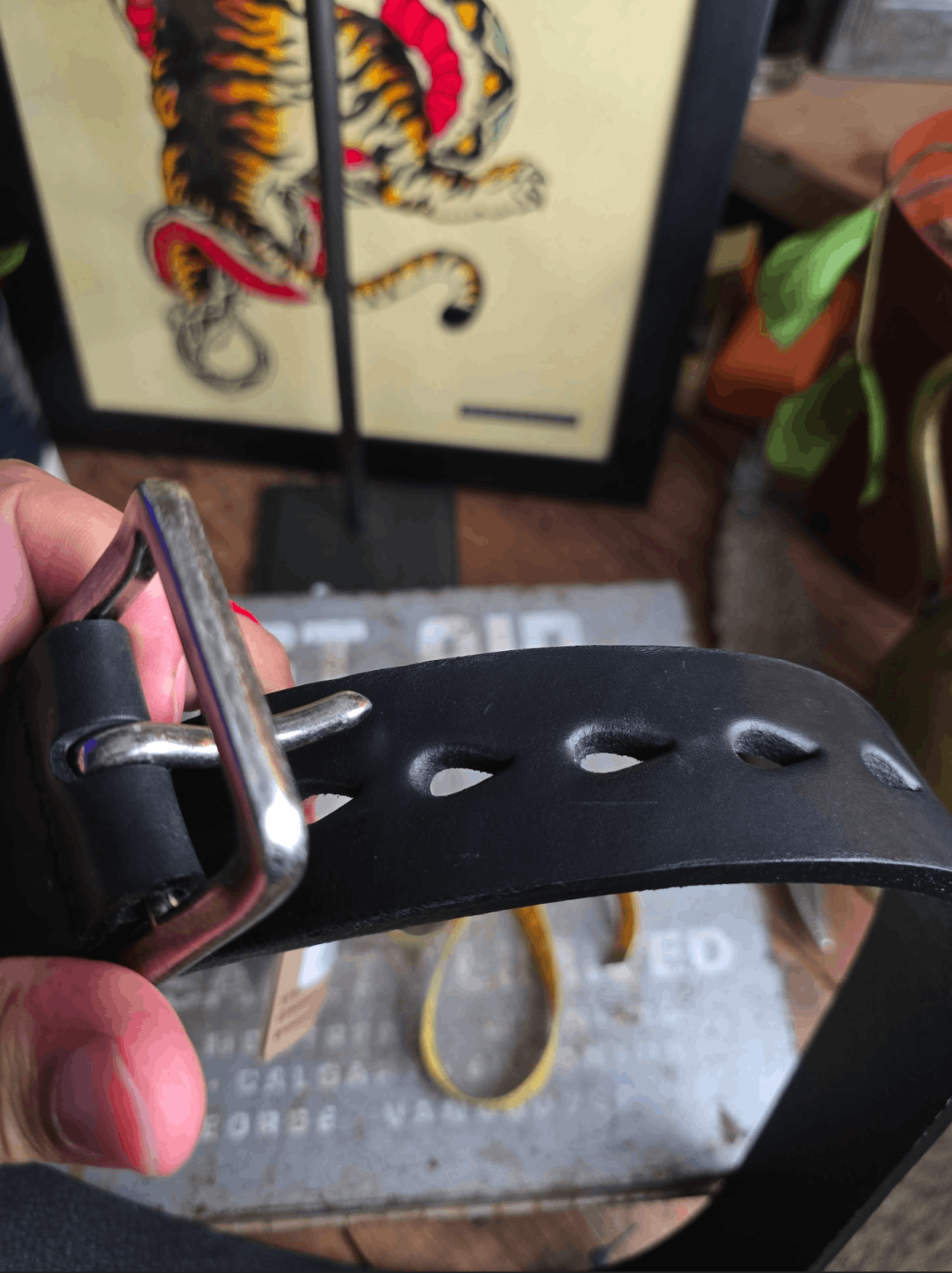 Naked & Famous Thick Belt - 7mm Bovine Leather Size 30 - 5 Thumbnail