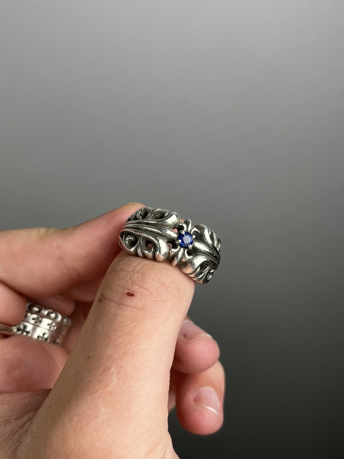 Chrome Hearts Chrome Hearts K&T ring Aftermarket Saphirre | Grailed