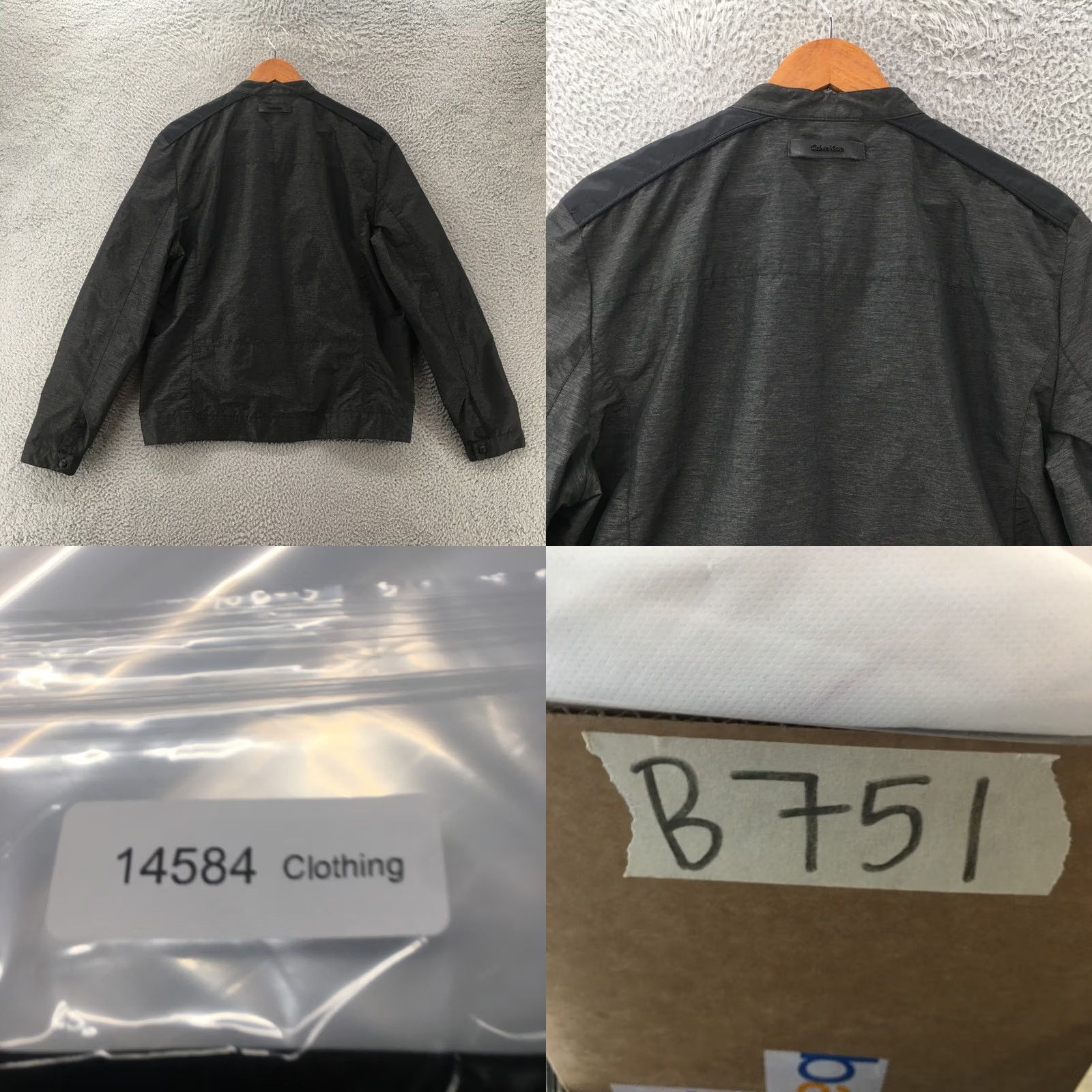 Calvin Klein Calvin Klein Full Zip Jacket Mens L Gray Zip Pockets Long Sleeve Windbreaker Casual Fall Spring Summer Size US L / EU 52-54 / 3 - 8 Thumbnail